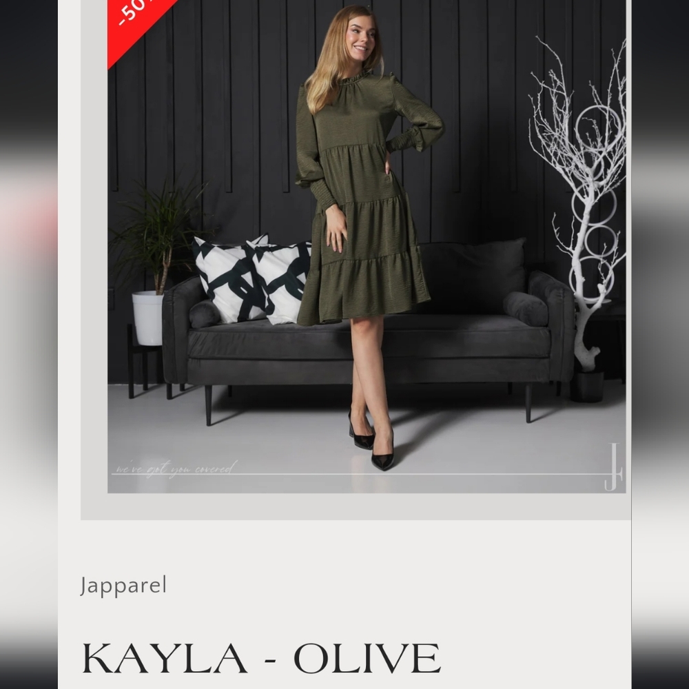 Japparel Kayla Olive dress size S NWT never worn